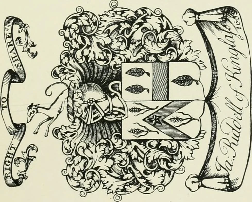An illustration from Dated book-plates (Ex libris) with a treatise on their origin and development, 1895, leaf 61