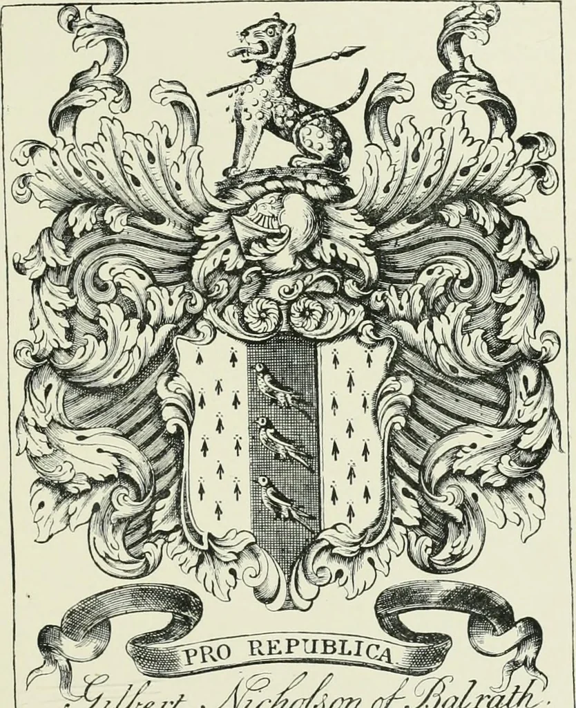 An illustration from Dated book-plates (Ex libris) with a treatise on their origin and development, 1895, leaf 77