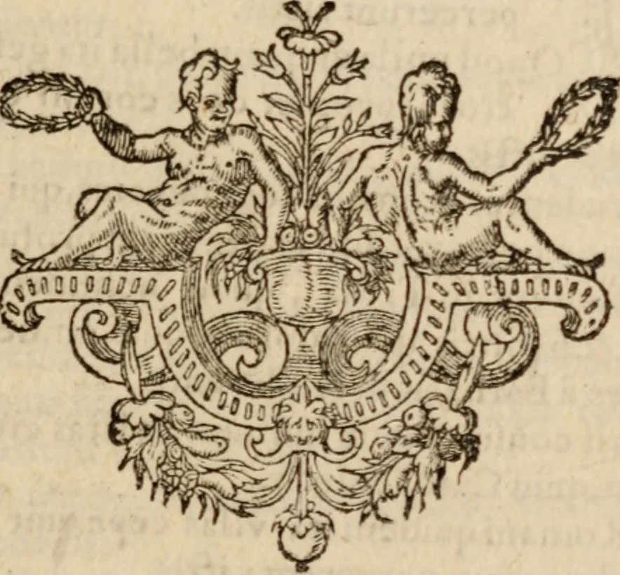 An illustration from D. Aurelii Augustini Hipponensis Episcopi, De Civitate Dei libri XXII veterum exemplarium collatione nunc demum castigagissimi facti, 1596, leaf 38