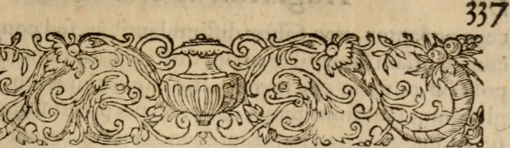 An illustration from D. Aurelii Augustini Hipponensis Episcopi, De Civitate Dei libri XXII veterum exemplarium collatione nunc demum castigagissimi facti, 1596, leaf 396