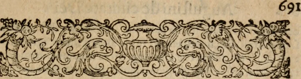 An illustration from D. Aurelii Augustini Hipponensis Episcopi, De Civitate Dei libri XXII veterum exemplarium collatione nunc demum castigagissimi facti, 1596, leaf 750