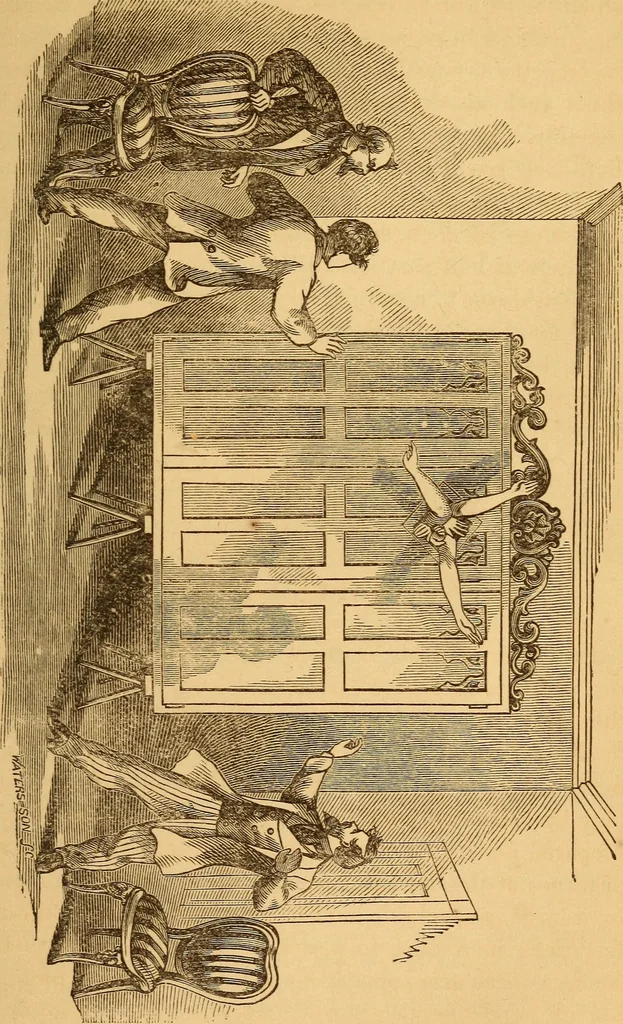 An illustration from The Davenport brothers, 1869, leaf 416