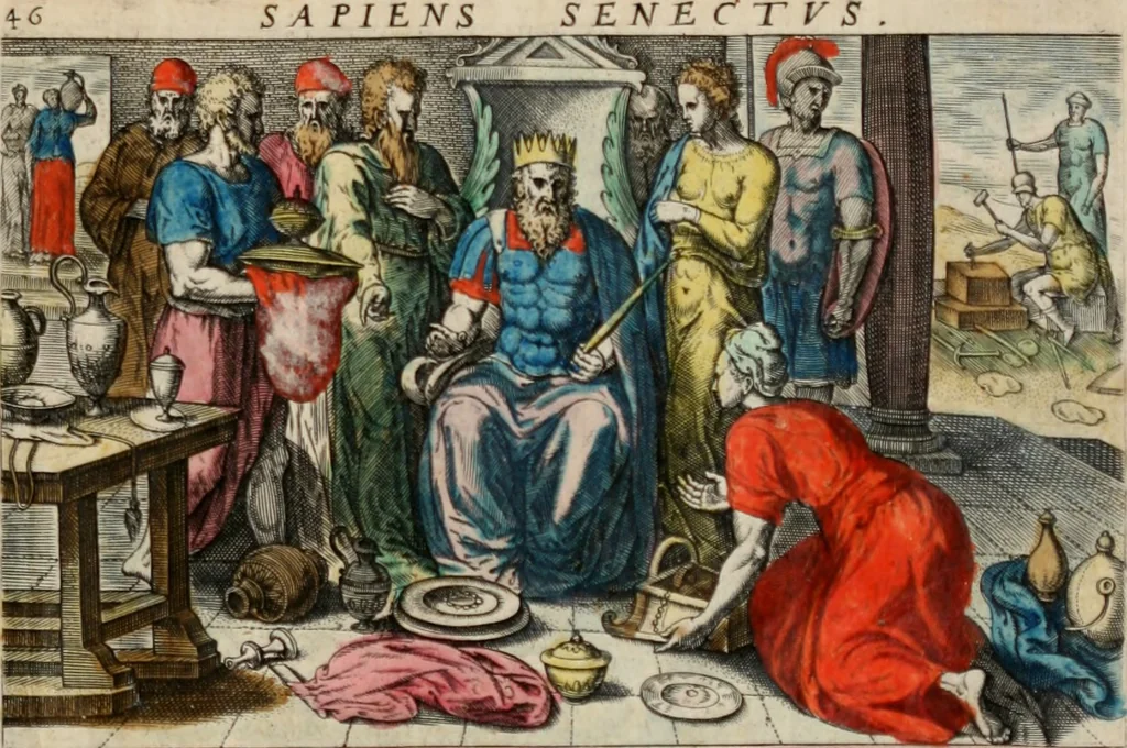An illustration from David, hoc est virtutis exercitatissimae probatum Deo spectaculum, ex David pastoris, militis, regis, exulis, ac prophetae exemplis, 1637, leaf 84