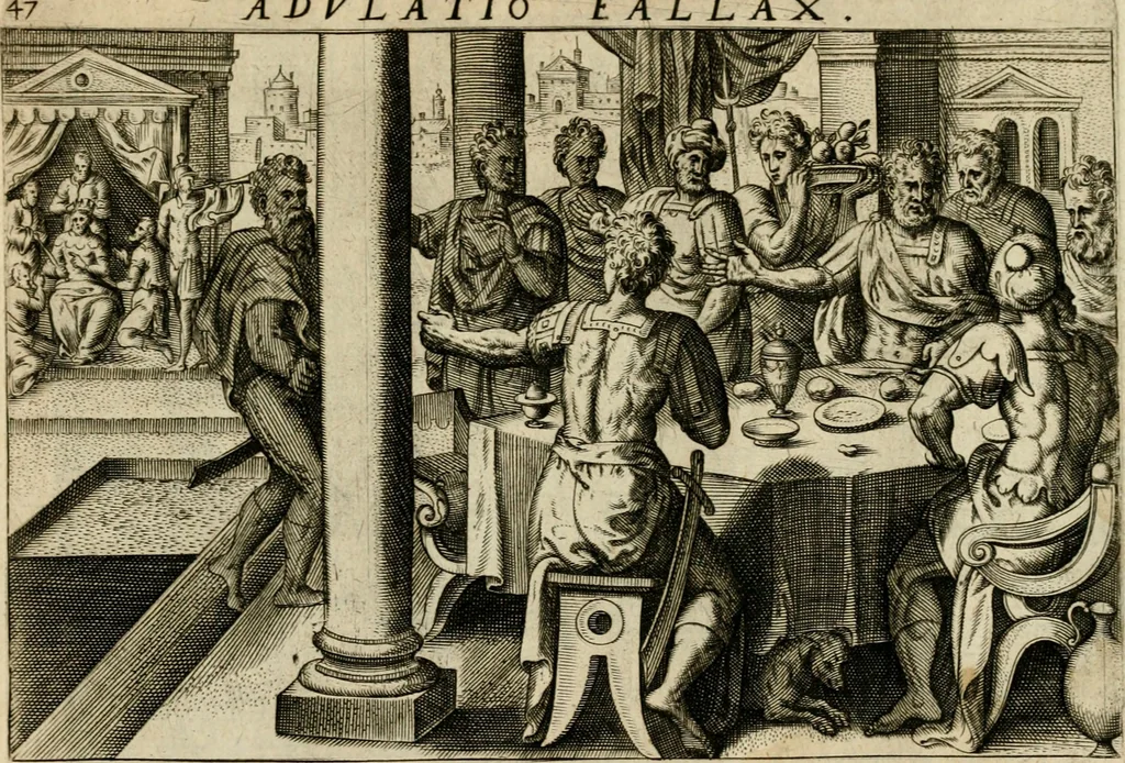 An illustration from David, hoc est, Virtvtis exercitatissimae probatvm deo spectacvlvm : ex David pastoris militis regis exvlis ac prophetae exemplis, 1575, leaf 106