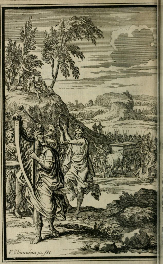 An illustration from David, poème héroïque, 1660, leaf 151
