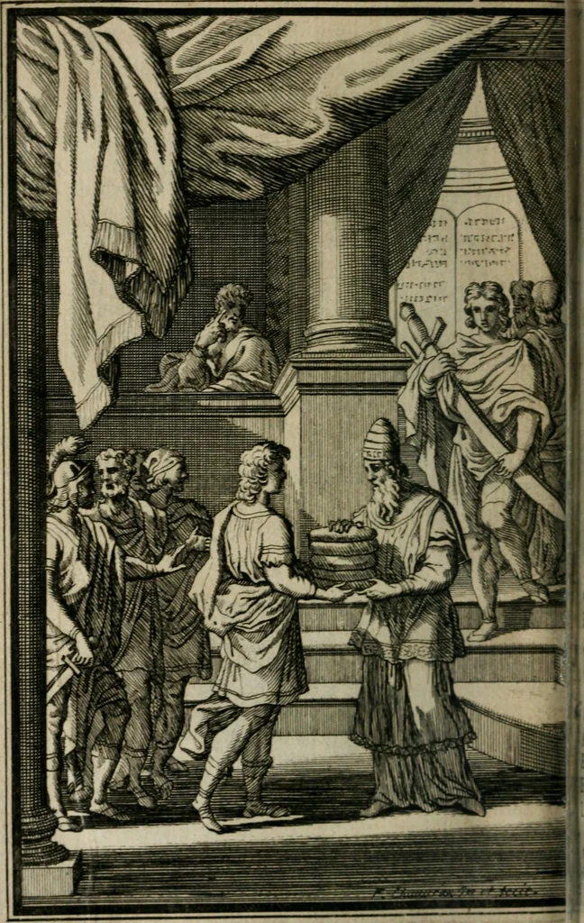 An illustration from David, poème héroïque, 1660, leaf 69