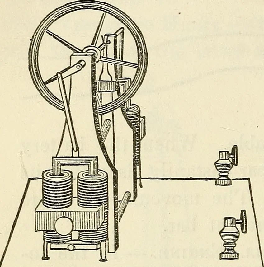 An illustration from Davis's manual of magnetism : including galvanism, magnetism, electro-magnetism, electro-dynamics, magneto-electricity, and thermo-electricity, 1854, leaf 199