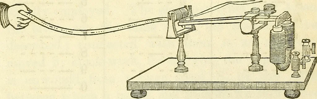An illustration from Davis's manual of magnetism : including galvanism, magnetism, electro-magnetism, electro-dynamics, magneto-electricity, and thermo-electricity, 1854, leaf 212