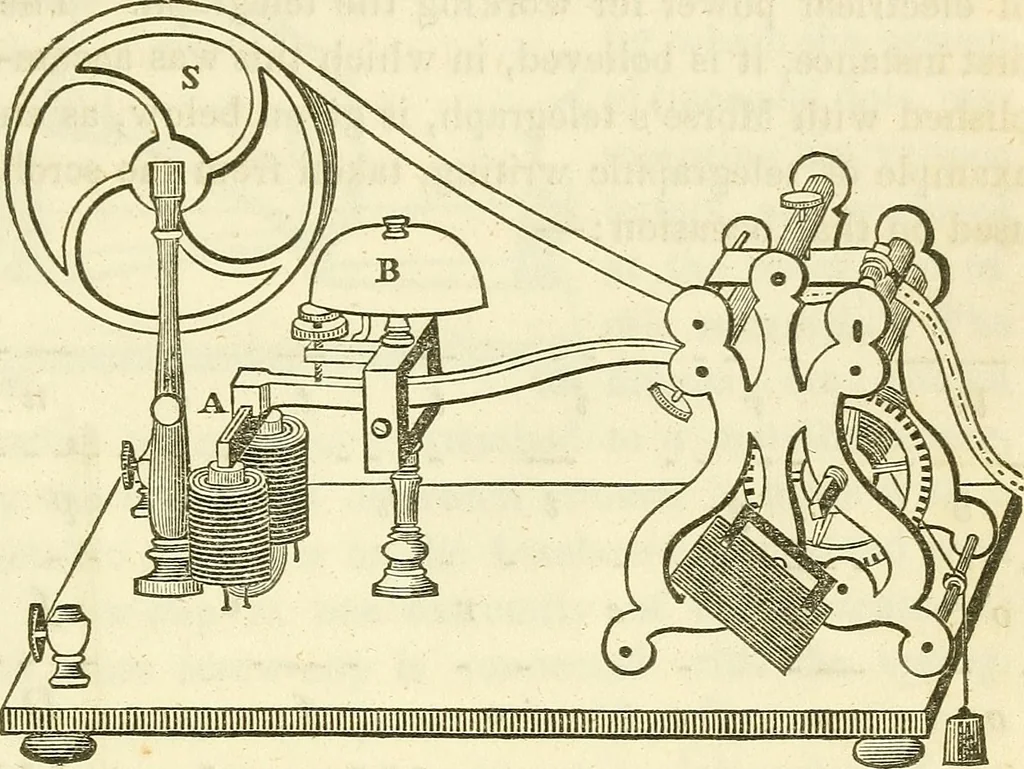 An illustration from Davis's manual of magnetism : including galvanism, magnetism, electro-magnetism, electro-dynamics, magneto-electricity, and thermo-electricity, 1854, leaf 214