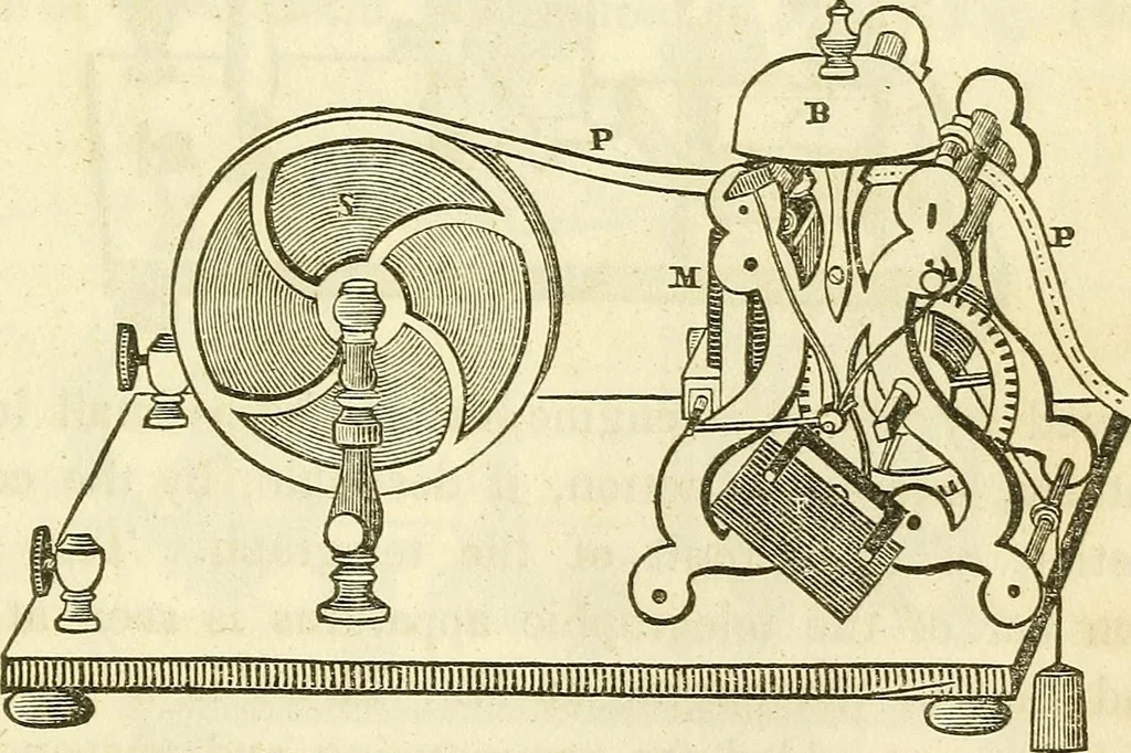 An illustration from Davis's manual of magnetism : including galvanism, magnetism, electro-magnetism, electro-dynamics, magneto-electricity, and thermo-electricity, 1854, leaf 220