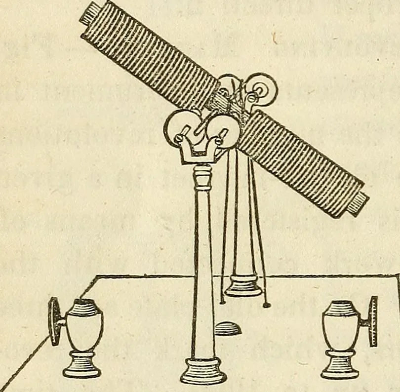 An illustration from Davis's manual of magnetism : including galvanism, magnetism, electro-magnetism, electro-dynamics, magneto-electricity, and thermo-electricity, 1854, leaf 233