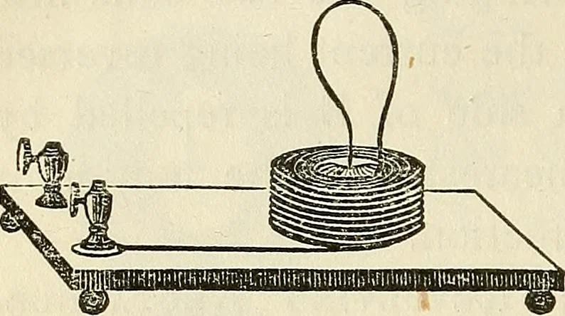 An illustration from Davis's manual of magnetism : including galvanism, magnetism, electro-magnetism, electro-dynamics, magneto-electricity, and thermo-electricity, 1854, leaf 255