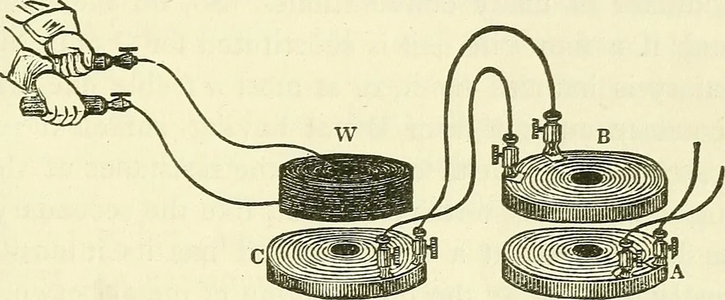 An illustration from Davis's manual of magnetism : including galvanism, magnetism, electro-magnetism, electro-dynamics, magneto-electricity, and thermo-electricity, 1854, leaf 276