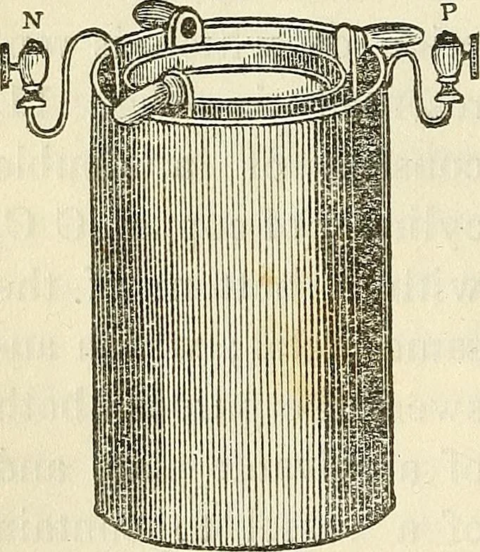 An illustration from Davis's manual of magnetism : including galvanism, magnetism, electro-magnetism, electro-dynamics, magneto-electricity, and thermo-electricity, 1854, leaf 37
