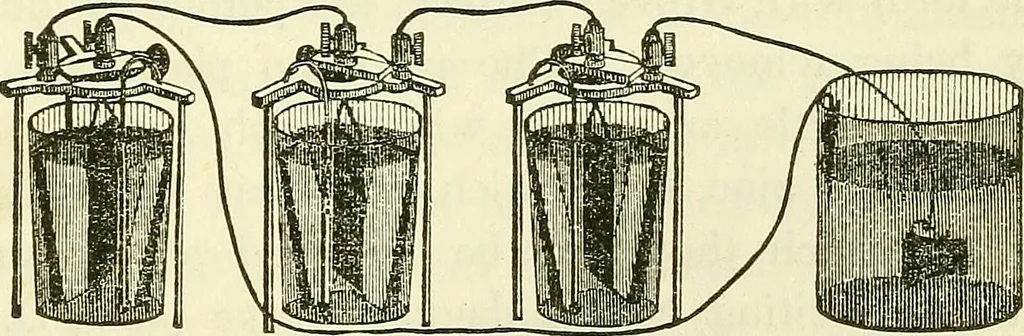 An illustration from Davis's manual of magnetism : including galvanism, magnetism, electro-magnetism, electro-dynamics, magneto-electricity, and thermo-electricity, 1854, leaf 78