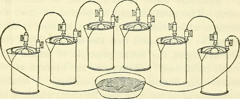 An illustration from Davis's manual of magnetism : including galvanism, magnetism, electro-magnetism, electro-dynamics, magneto-electricity, and thermo-electricity, 1854, leaf 80