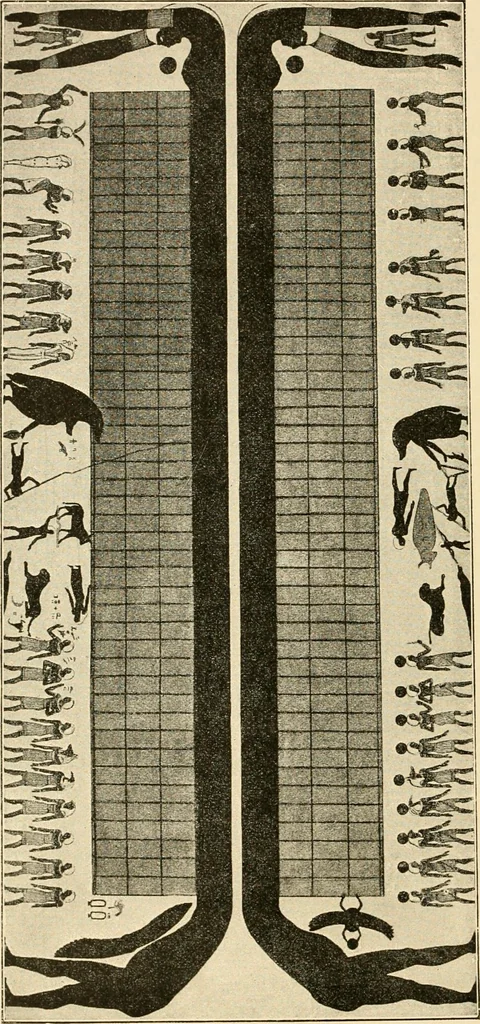 An illustration from The dawn of astronomy; a study of the temple-worship and mythology of the ancient Egyptians, 1894, leaf 160