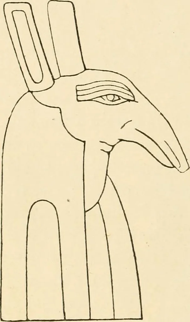 An illustration from The dawn of astronomy; a study of the temple-worship and mythology of the ancient Egyptians, 1894, leaf 164