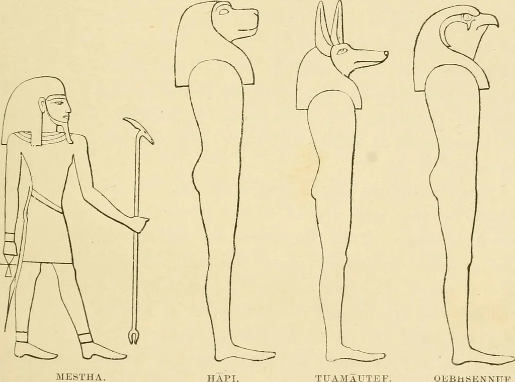 An illustration from The dawn of astronomy; a study of the temple-worship and mythology of the ancient Egyptians, 1894, leaf 167