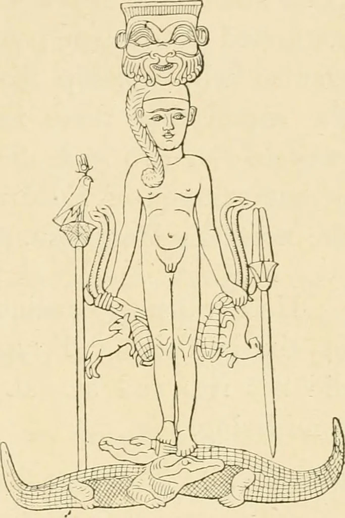 An illustration from The dawn of astronomy; a study of the temple-worship and mythology of the ancient Egyptians, 1894, leaf 171
