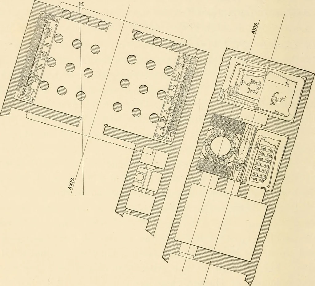 An illustration from The dawn of astronomy; a study of the temple-worship and mythology of the ancient Egyptians, 1894, leaf 222
