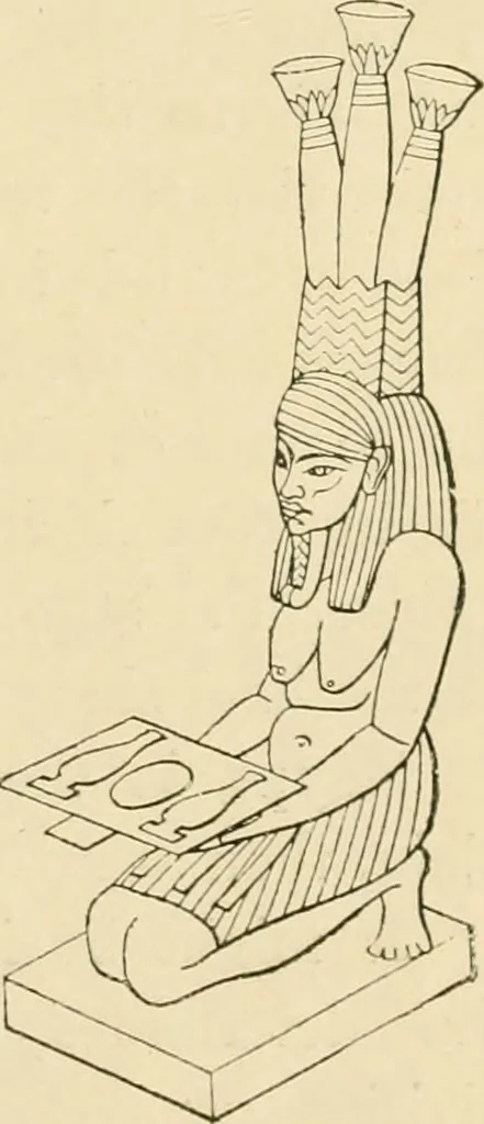 An illustration from The dawn of astronomy; a study of the temple-worship and mythology of the ancient Egyptians, 1894, leaf 249