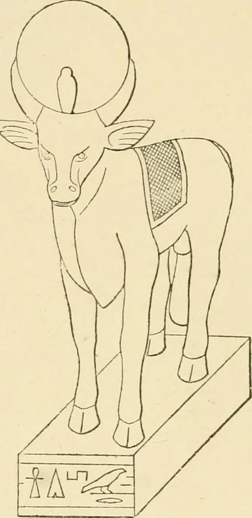 An illustration from The dawn of astronomy; a study of the temple-worship and mythology of the ancient Egyptians, 1894, leaf 351