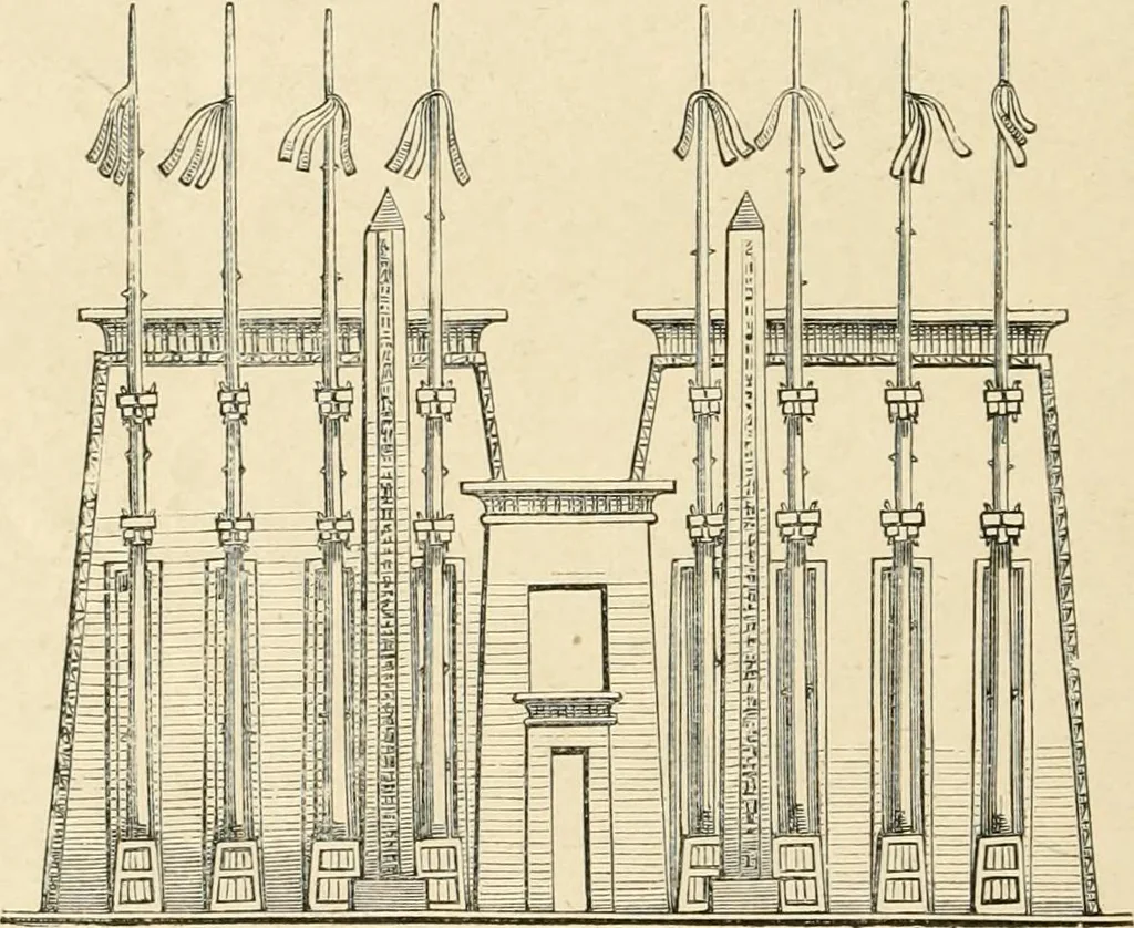 An illustration from The dawn of astronomy; a study of the temple-worship and mythology of the ancient Egyptians, 1894, leaf 36