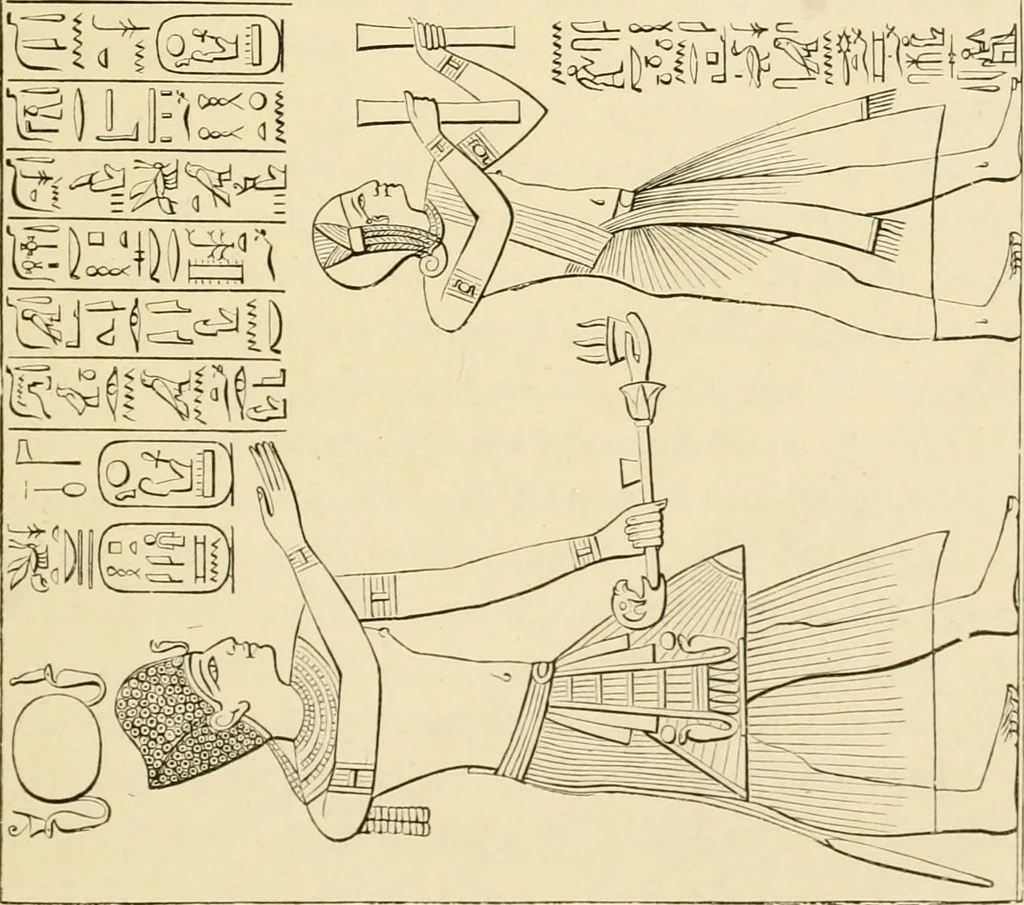 An illustration from The dawn of astronomy; a study of the temple-worship and mythology of the ancient Egyptians, 1894, leaf 41