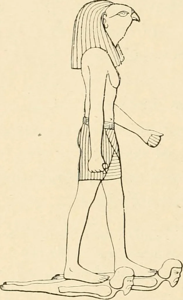 An illustration from The dawn of astronomy; a study of the temple-worship and mythology of the ancient Egyptians, 1894, leaf 44