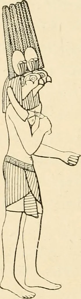 An illustration from The dawn of astronomy; a study of the temple-worship and mythology of the ancient Egyptians, 1894, leaf 44