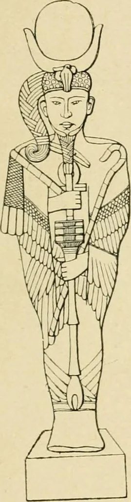 An illustration from The dawn of astronomy; a study of the temple-worship and mythology of the ancient Egyptians, 1894, leaf 49