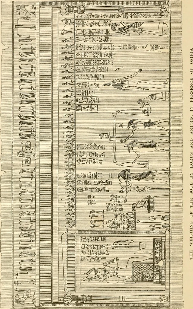 An illustration from The dawn of astronomy; a study of the temple-worship and mythology of the ancient Egyptians, 1894, leaf 50