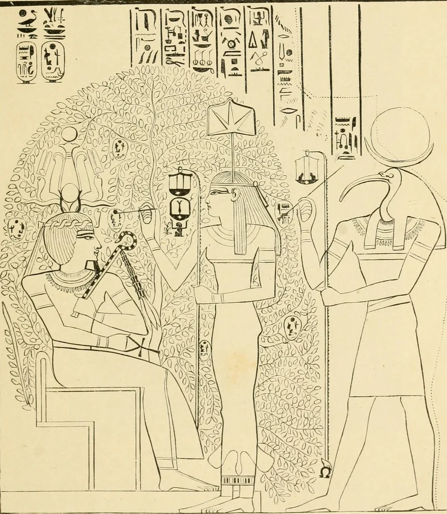 An illustration from The dawn of astronomy; a study of the temple-worship and mythology of the ancient Egyptians, 1894, leaf 51