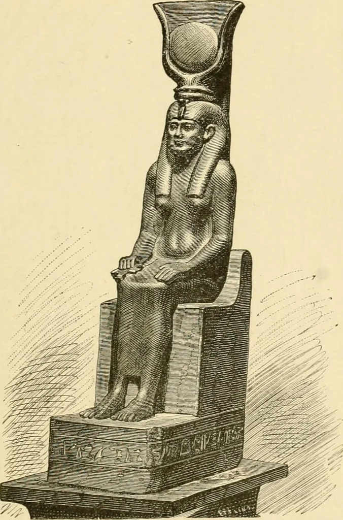 An illustration from The dawn of astronomy; a study of the temple-worship and mythology of the ancient Egyptians, 1894, leaf 53
