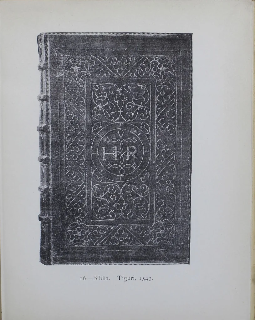An illustration from English Embroidered BookBindings, 1899, leaf 124