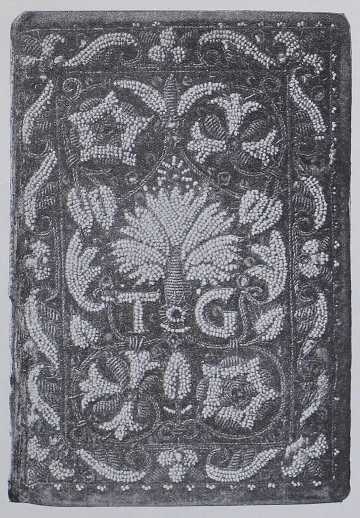 An illustration from English Embroidered BookBindings, 1899, leaf 160