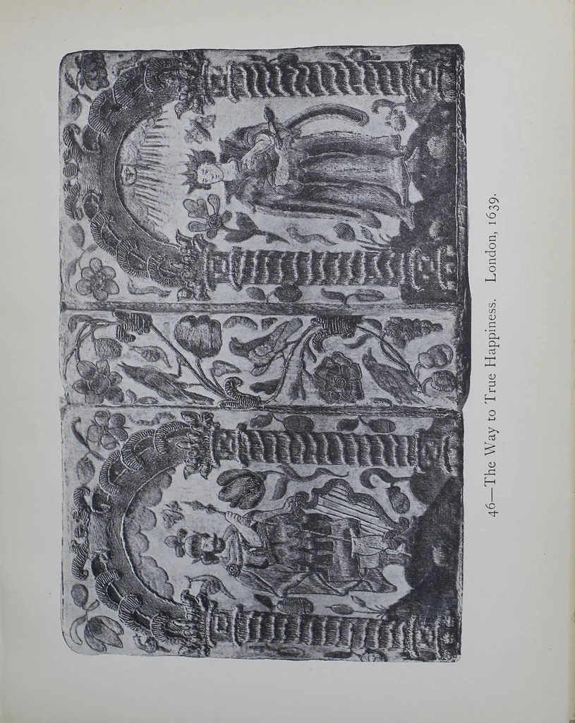 An illustration from English Embroidered BookBindings, 1899, leaf 226