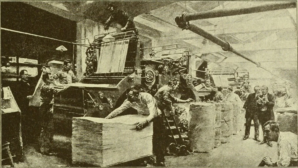 An illustration from Débuts de l'imprimerie en France : l'Imprimerie nationale, l'Hôtel de Rohan, 1905, leaf 124