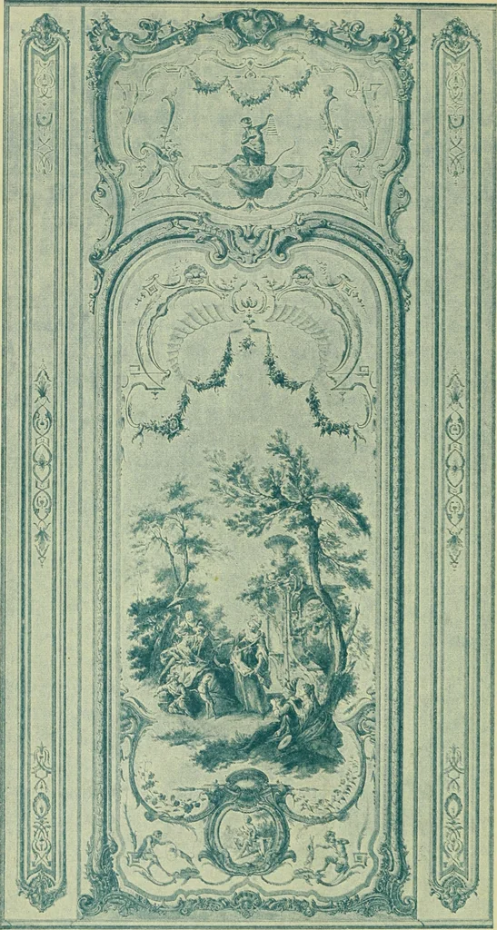 An illustration from Débuts de l'imprimerie en France : l'Imprimerie nationale, l'Hôtel de Rohan, 1905, leaf 215