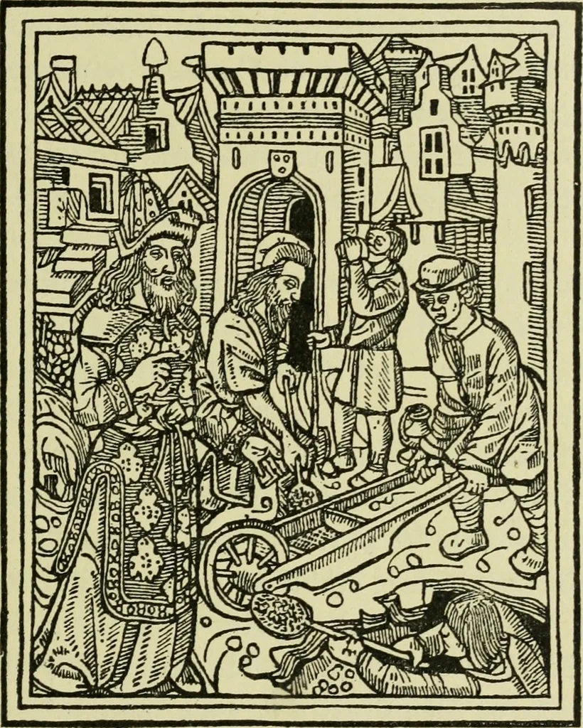 An illustration from Débuts de l'imprimerie en France : l'Imprimerie nationale, l'Hôtel de Rohan, 1905, leaf 48