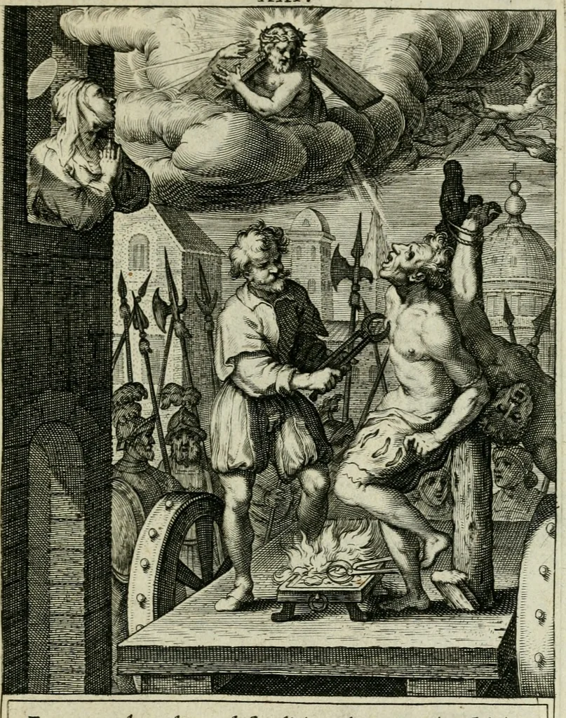 An illustration from D. Catharinae Senensis virginis Ss.mae Ord. Praedicatorum vita ac miracula selectiora formis aeneis expressa, 1603, leaf 52