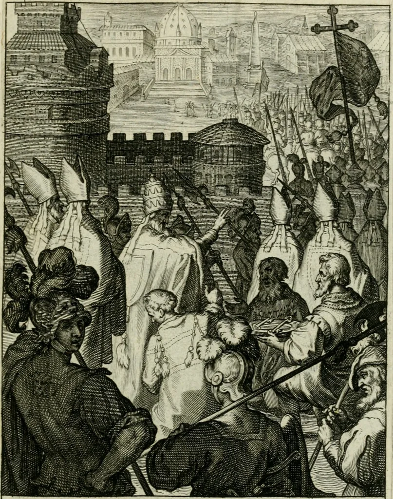 An illustration from D. Catharinae Senensis virginis Ss.mae Ord. Praedicatorum vita ac miracula selectiora formis aeneis expressa, 1603, leaf 68