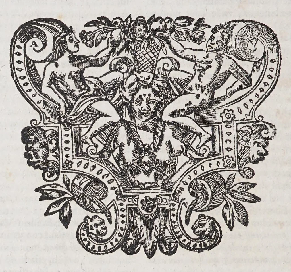 An illustration from D.D. Ionnis de Solorzano Pereira, I.V.D. ... De Indiarum iure. siue De iusta Indiarum Occidentalium inquisitione, acquisitione, & renentione. Tomus primus. [-secundus] : Cui accessit alia eiusdem authoris Disputatio de parricidii crimine. : Cum duplici indice, primo liborum & capitum; altero rerum notabilium absolutissimo, 1672, leaf 458