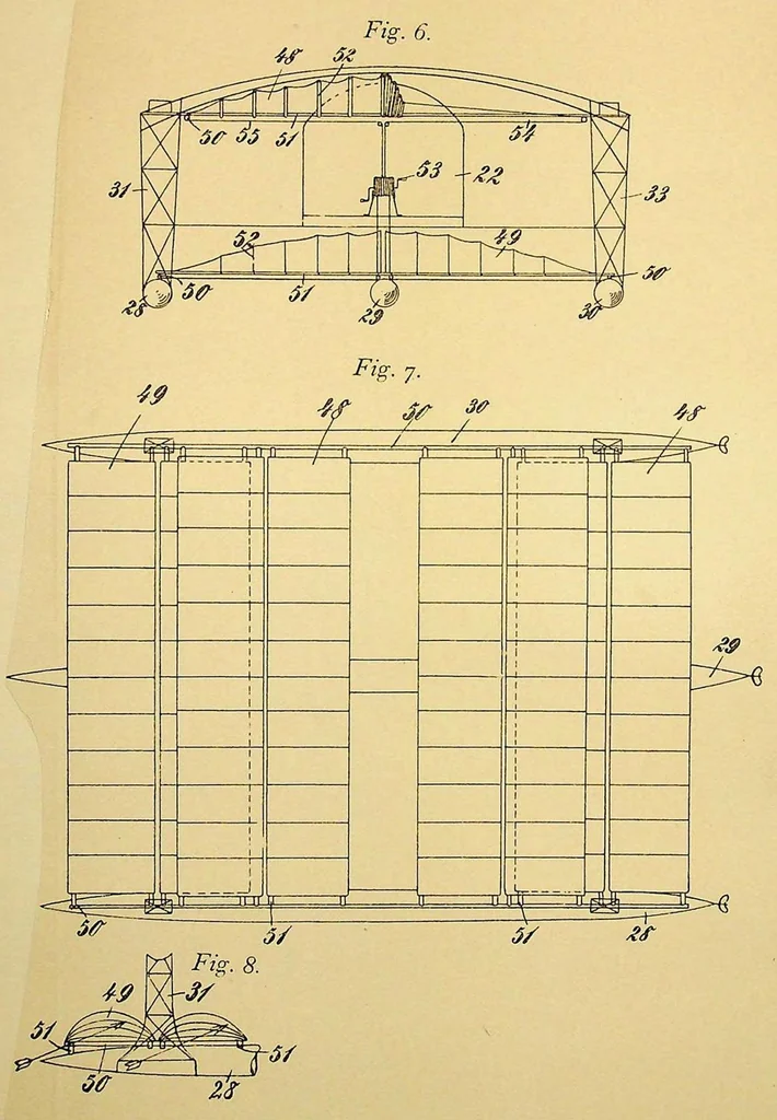 An illustration from Neyen - Screw plane, German Patent 222868 of 1910, 1910, leaf 4