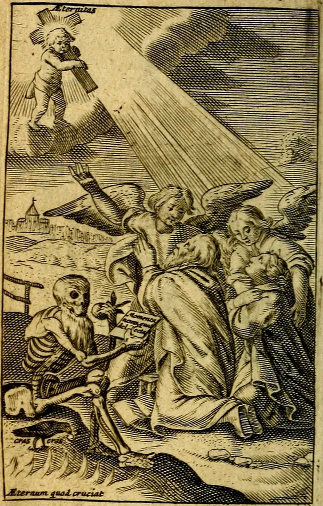 An illustration from De aeternitate considerationes coram Ser.mo vtriusque Bavariae Duce, S.R.I. Archidapifero, Electore, Maximiliano et Ser.ma Coninge Elisabetha explicatae:, 1634, leaf 139