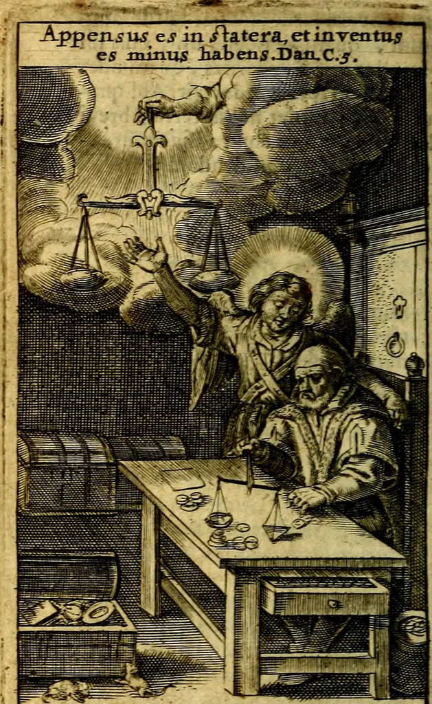 An illustration from De aeternitate considerationes coram Ser.mo vtriusque Bavariae Duce, S.R.I. Archidapifero, Electore, Maximiliano et Ser.ma Coninge Elisabetha explicatae:, 1634, leaf 47