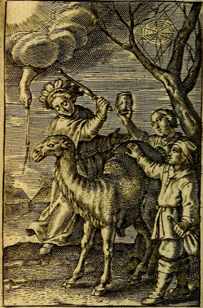 An illustration from De aeternitate considerationes coram Ser.mo vtriusque Bavariae Duce, S.R.I. Archidapifero, Electore, Maximiliano et Ser.ma Coninge Elisabetha explicatae:, 1634, leaf 97