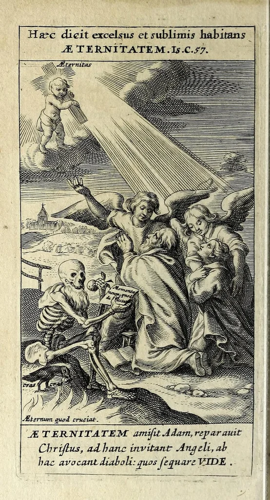 An illustration from De aeternitate considerationes : coram Sermo. vtriusq[ue] Bavariae Duce, S.R.I. Archidapifero, Electore, Maximiliano et Sermâ. coniuge Elisabetha explicatae : eisdem inscriptae et dedicatae, 1631, leaf 132