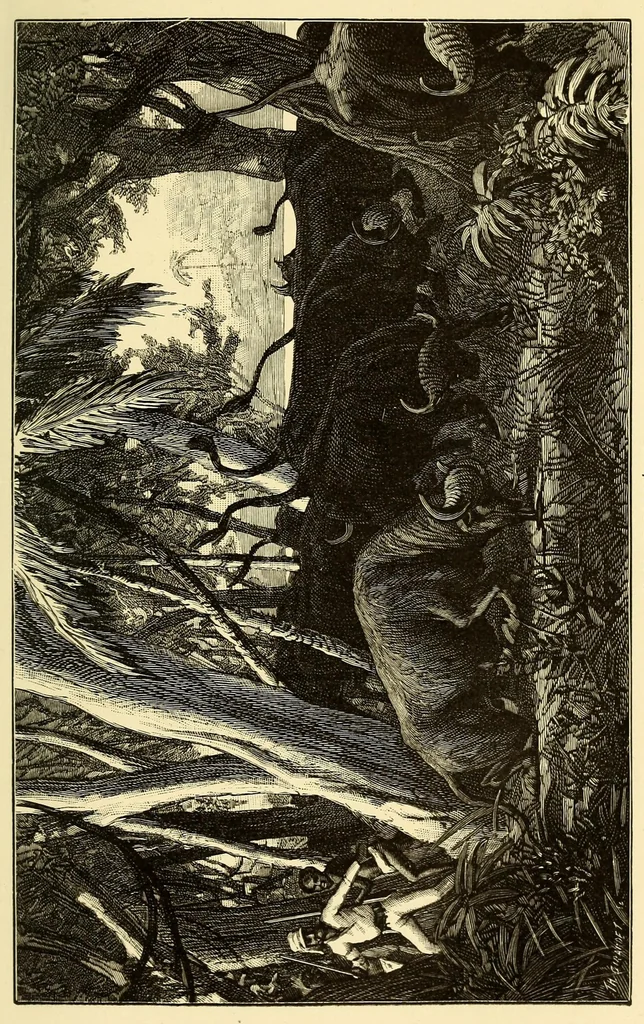 An illustration from De Angola á contra-costa; descripção de uma viagem atravez do continente africano .., 1886, leaf 217